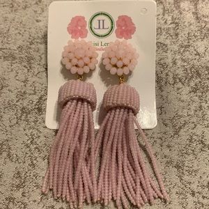 Lisi Lerch Pink Tassel Earrings